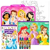 Disney Princess Lap Desk Activity Set - Arts & Crafts Bundle of Lap Desk, Coloring Book, Stickers, Games, Puzzles, More | Disney Princess Travel Pack