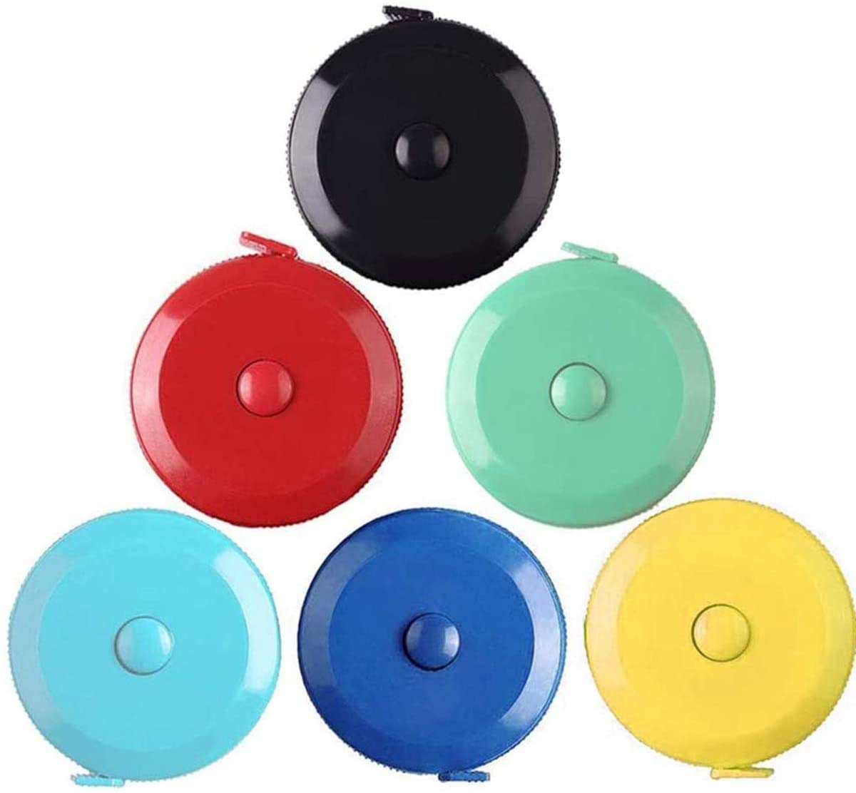 Retractable Double Scale Soft Tape Measure, 60"150CM 60inch Dual Sided Flexible Ruler Measuring Tape, Weight Loss Medical Body Sewing Tailor Dressmaker Cloth Tools, Accurate Measurements 6 Pack