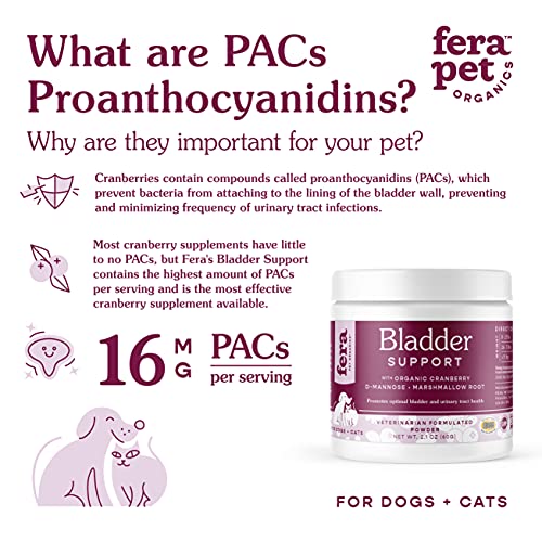 Fera Pet Organics Bladder Support Dog And Cat Supplement – Kidney And Urinary Tract Health And Bladder Infection Prevention Supplements - Helps With Incontinence And Immune Antioxidant Vitamin #TOP4