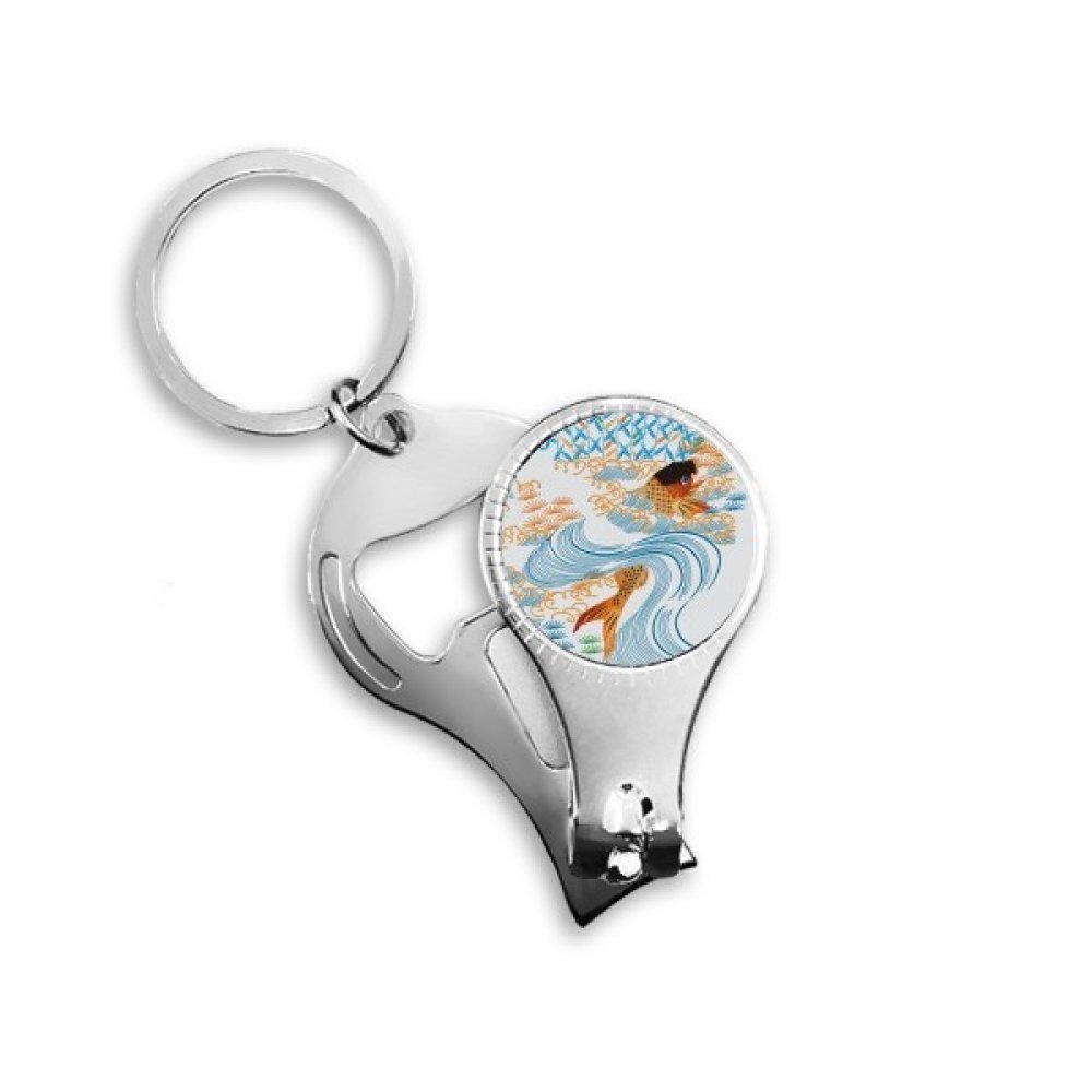 Peinture japonaise poisson coupe-ongles décapsuleur porte-clés multifonction