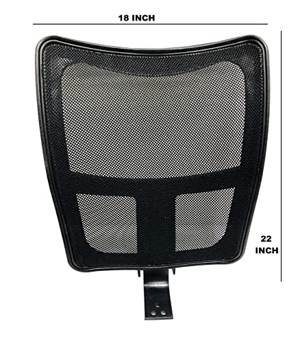 Image of GOYALSON Office Visitor revolving Boom Chair Back with headrest Spare Parts Accessories Smile Jali Model Chair Net Back with nut Bolts and Key Easily fit to Every Chair (Chand Back)