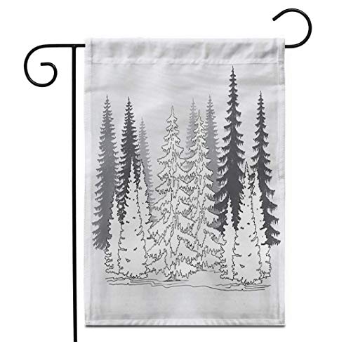 BreezeArt Studio M Gartenflagge „Weihnachtsbaum Farm“ – 12,5 X 18 Zoll | Premium SolarSilk-Stoff | Wetterfest & Farbecht