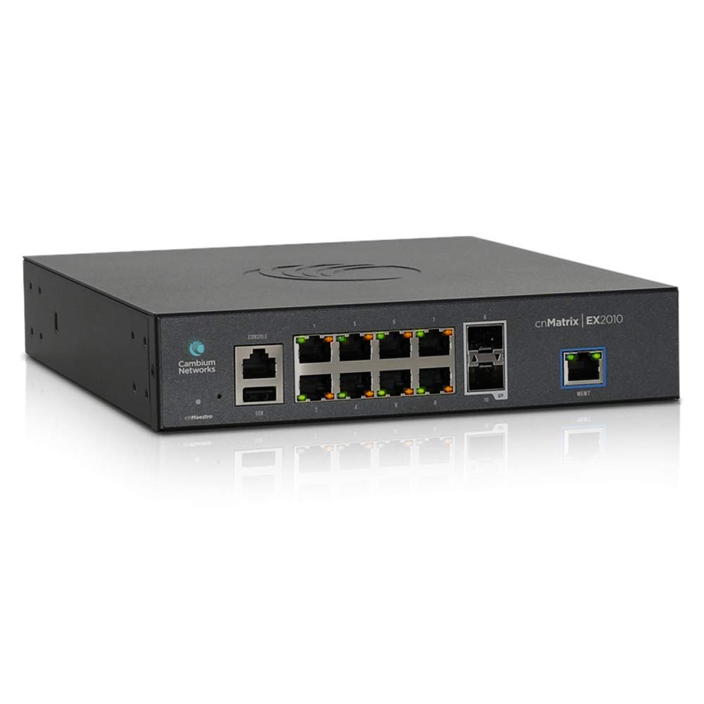 cnMatrix EX2010, Intelligent Ethernet Switch, 8 1G and 2 SFP Fiber Ports (MX-EX2010xxA-U)