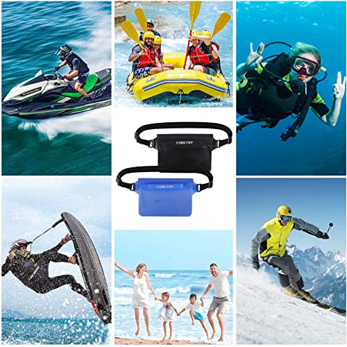 FORETOY Bolsa Impermeable 2 Pack, Riñonera Impermeable al Agua con cinturón Ajustable, Bolsa estanca Impermeable IP68 para Deportes Acuatica, Playa, Natación, Conducción, Kayak, Mar etc - imagen 7