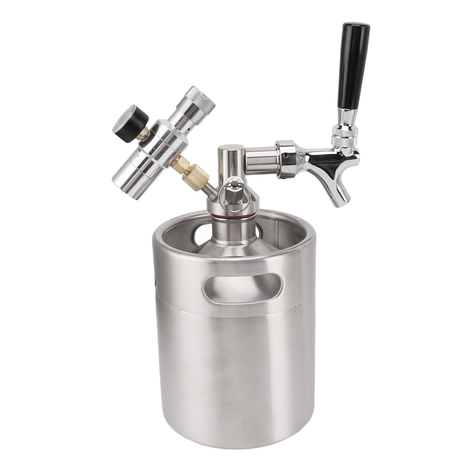 aqxreight Barril Keg 2L 150PSI Portátil Acero Inoxidable De Cerveza Casera Dispensador Presurizado para Cerveza Artesanal Y Bebidas