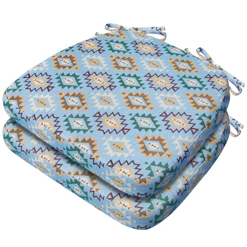 Image of AAAAAcessories Chair Cushions for Dining Chairs, 17 x 16 x 2 in, Set of 2