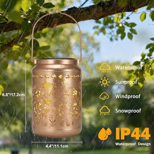 Lyeasw Garden Decor Hummingbird Solar Lanterns, 7 Inches Waterproof Hanging Lights $7.49 AC - image 4