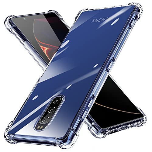 TLOMPLO �Ή� Xperia 1 �p�� �P�[�X �ϏՌ� �N���A SO-03L SOV40 �J�o�[ �N���A TPU ���^ �y�� ����~�� ���ϖh�~ �_�� Qi�[�d �Ռ��z�� �w��h�~ �ČRMIL�K�i�擾 ���C�����X�[�d�ɑΉ� �J�����ی� �J�o�[ ���� 