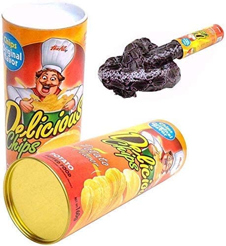 Image of AGC Fake Potato Chips Fake Snake Prank Joke Novelty Toy for Your Loved Ones to Make Them April Fool Jokes Halloween Party Decoration in A Can Gag Gift Prank (Large Size) (Pack of 1)