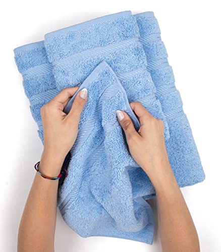 Image of American Soft Linen 100% Cotton Luxury Turkish Towels, 6 Piece Towel Set | Soft Absorbent Quick Dry OEKO Tex Standard 100 Certificated Durable Machine Washable Breathable Premium Hotel Quality