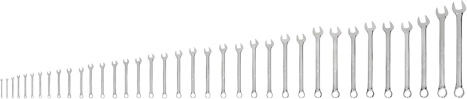 TEKTON Combination Wrench Set, 36-Piece (6-50 mm, Common Sizes) | WCB90210