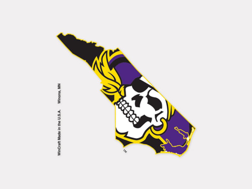 NCAA East Carolina Pirates 4x4 Perfect Cut Color Decal, One Size, Team Color