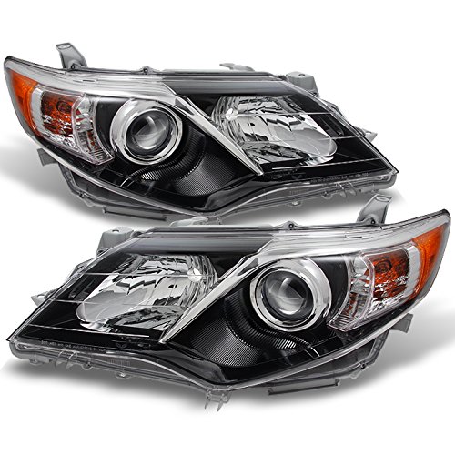 AKKON - For Toyota Camry SE Version Black Projector Headlights Lamp Driver Left + Passenger Right Replacement