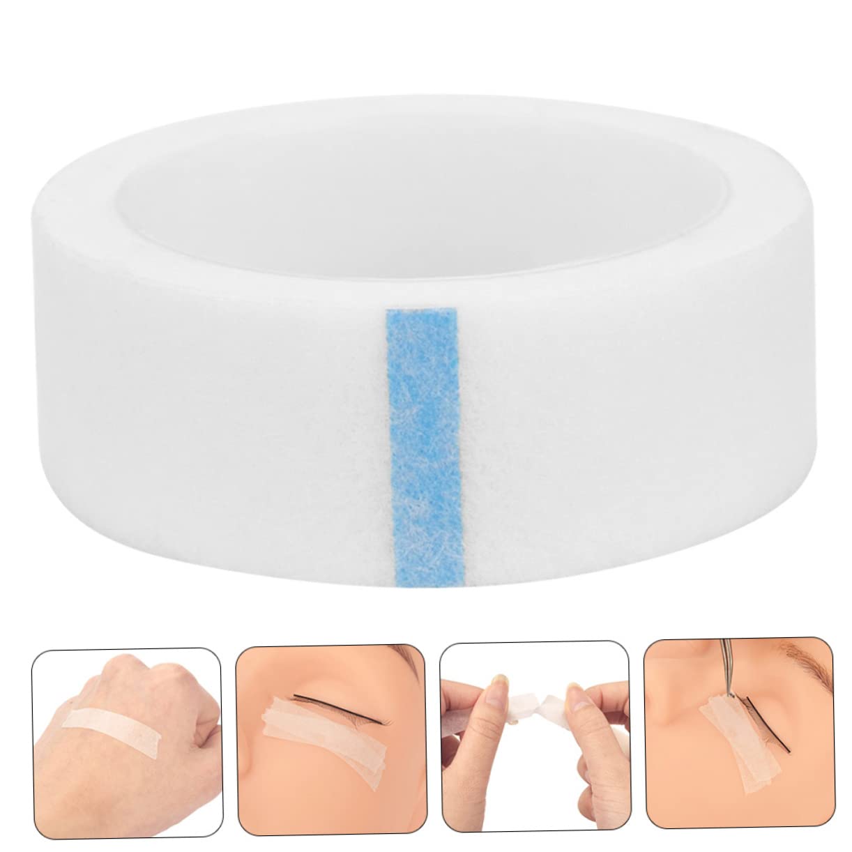 Ipetboom 1Roll Self Adhesive Eyelash Extension Tape Non Woven Fabric for Lash Extensions Breathable and Skin Friendly Makeup Tape Easy to Remove for Salons and Daily
