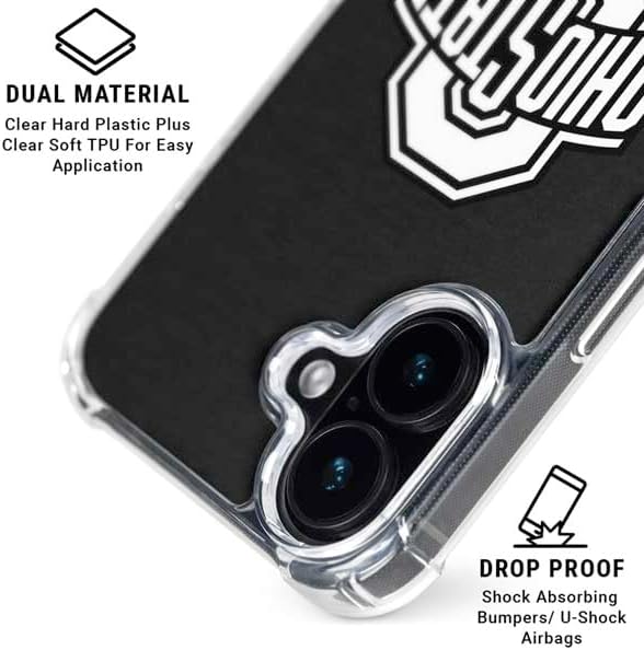 Skinit Phone Case Compatible with MagSafe iPhone 16 - Officially Licensed Ohio State University OSU Black Design