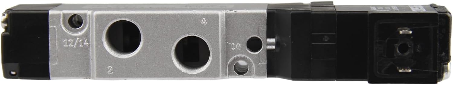 Solenoid valve Midi Pneumatic with solenoid coil and manual override Compatible with Festo MEH-5/2-1/8-P-B 173129