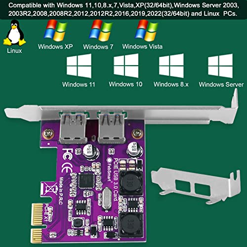 FebSmart 2X 5Gbps USB-C Ports PCI Express to USB 3.0 Expansion Card for Windows 11, 10, 8.x, 7, Vista, XP Desktop PCs, Built in Self-Powered Technology, No Need Additional Power Supply (FS-U302C-Pro) - Image 7