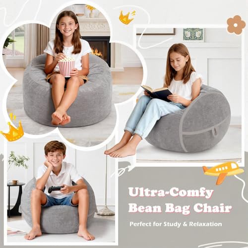 Image of 2FT Bean Bag Chair 2'Bean Bag Chairs with Memory Foam Filled Small Bean Bag