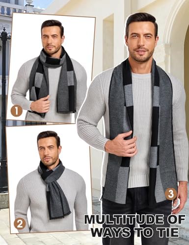 Sciarpa Calda In Pile Da Uomo – 78x14 Cm, Morbida E Leggera, Per Autunno E Inverno, 6 Colori Disponibili