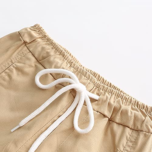 Image of CHENXIN Girls Cotton Jogger Cargo Pants for 4-12 Years