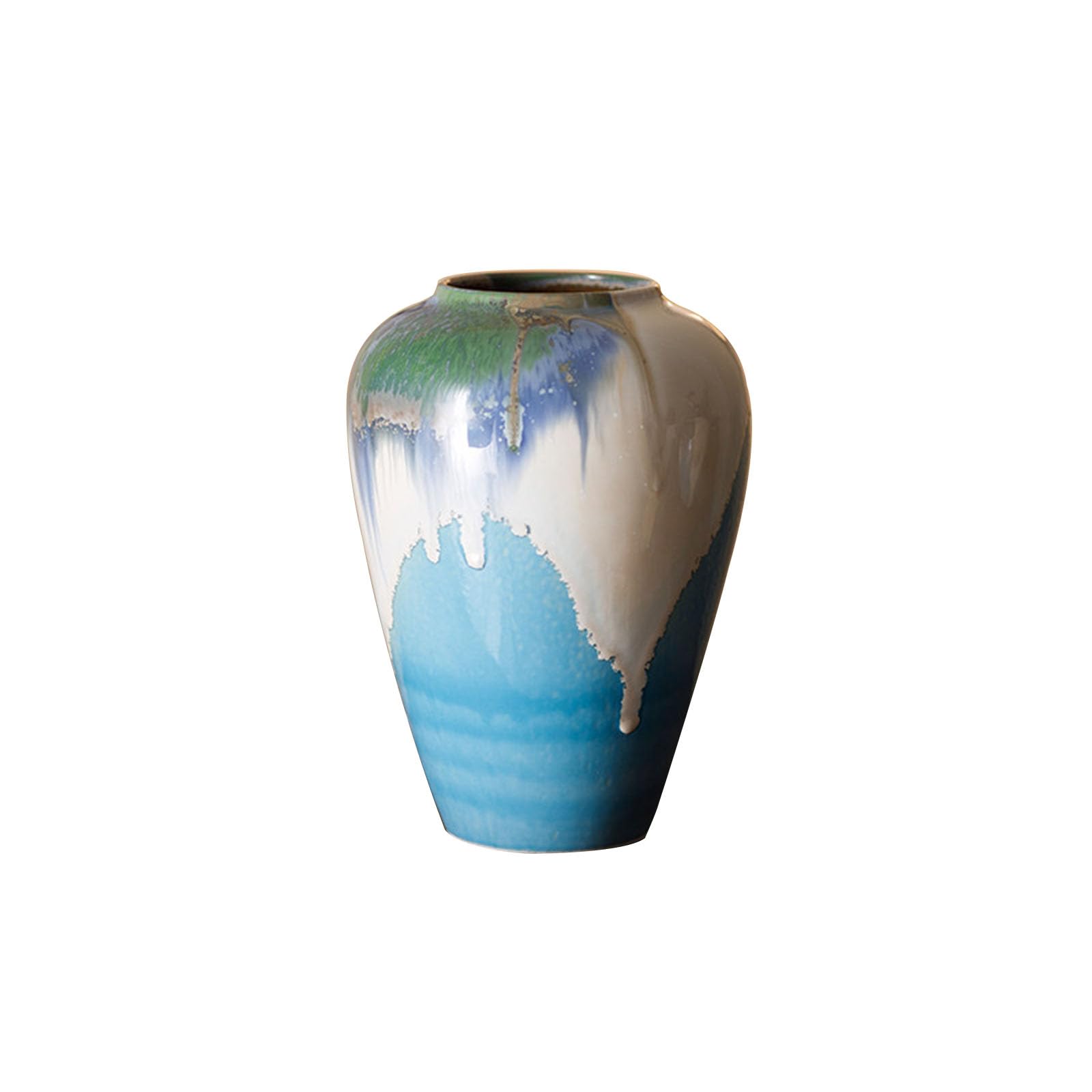 Elegant Countertop Ceramic Vase, Creative Home Decoration Vase, Ornament for Living Room, Dining Table Centerpiece, Hotel, Office(Size:18 * 18 * 25CM,Color:Colorful C1)
