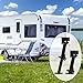Yesland 2 Pack Trailer Stabilizer Jacks, Telescoping RV Camper Accessories with Adjustment Jack Rod Handle for Travel 450kg(1000 Lbs) Capacity Each, 11.4