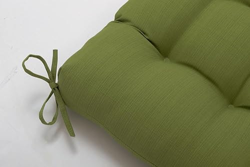Miniatura 5 de Pillow Perfect Forsyth - Sofá de mimbre sólido para interiores y exteriores, resistente a la intemperie y a la decoloración, 18 x 44 pulgadas, verde