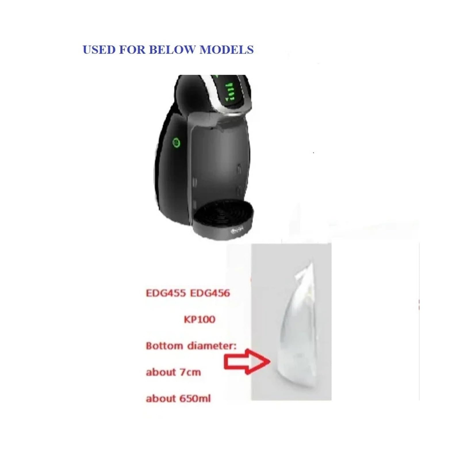 Repuestos De Bandeja De Goteo Del Tanque De Agua,Compatible Con NESCAFE | Compatible Con Dolce Gusto EDG455 EDG456 Cafetería(Capsule holder)