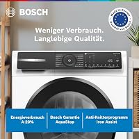 Bosch WGH244M40, Serie 6, Smarte Waschmaschine 9 kg, 1400 UpM, Fleckenautomatik, Iron Assist für weniger Falten, Mini Load, schneller Waschen mit Speed Perfect, Touch Bedienung, Nachlegefunktion – Ansicht 2