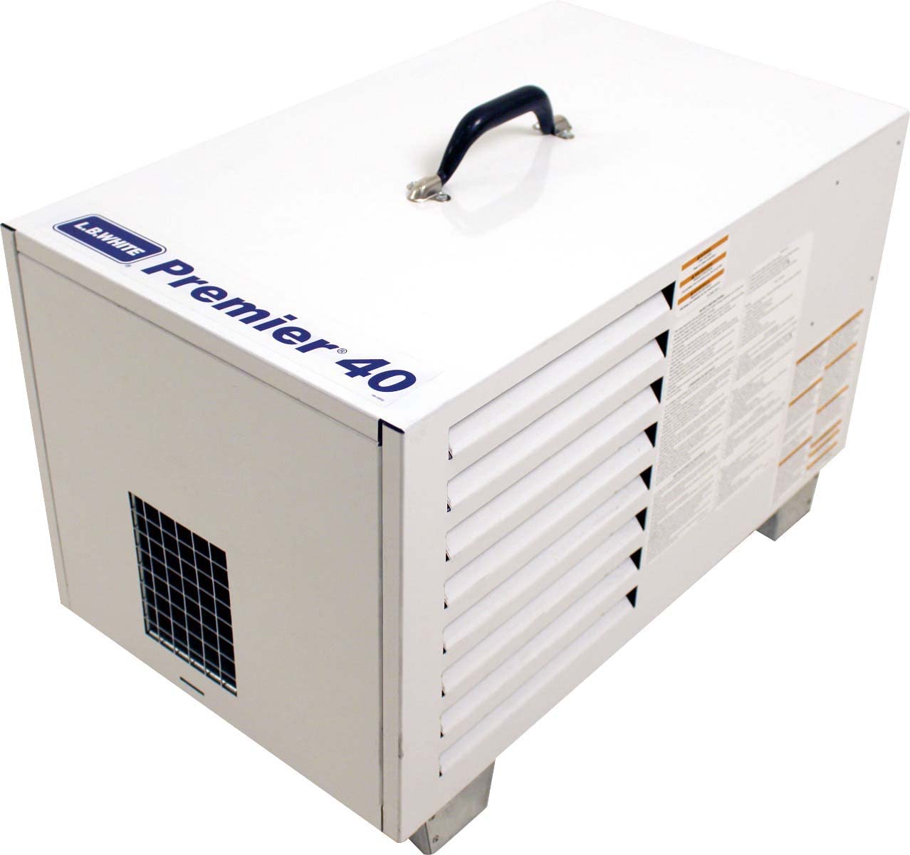 LB White Premier 40 Portable Propane Gas Heater for Indoor & Outdoor W/ Remote Thermostat by L.B. White – Steel, White, Model Premier-40