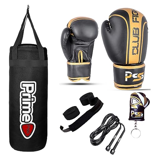 Équipement boxe enfant noir PSS avec gants renforcés et accessoires