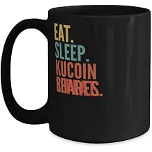 Kucoin Shares Crypto, Eat Sleep Kucoin Shares Repeat Mug 15oz, black