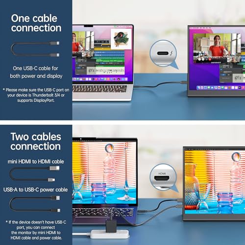 Image of Anyuse Portable 16.0 inch QHD 2.5K Laptop Monitor - USB C HDMI Gaming Ultra-Slim IPS Display w /Smart Cover & Speakers, HDR Plug&Play, External Monitor for Laptop PC Phone Mac Xbox PS5 /PS4 Switch