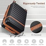 UKEIN Luggage Sets 3 Piece, Carry On Luggage 20In With Spinner Wheels,PC Hardside Suitcase Set with TSA Lock,Durable Large Checked Suitcase for Men and Women (Black)