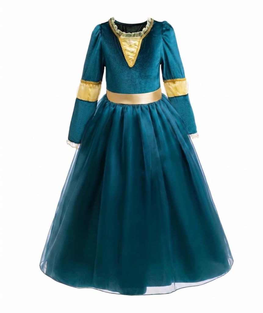 Lito Angels Girls Medieval Princess Dress, Age 2-3 Years, Green