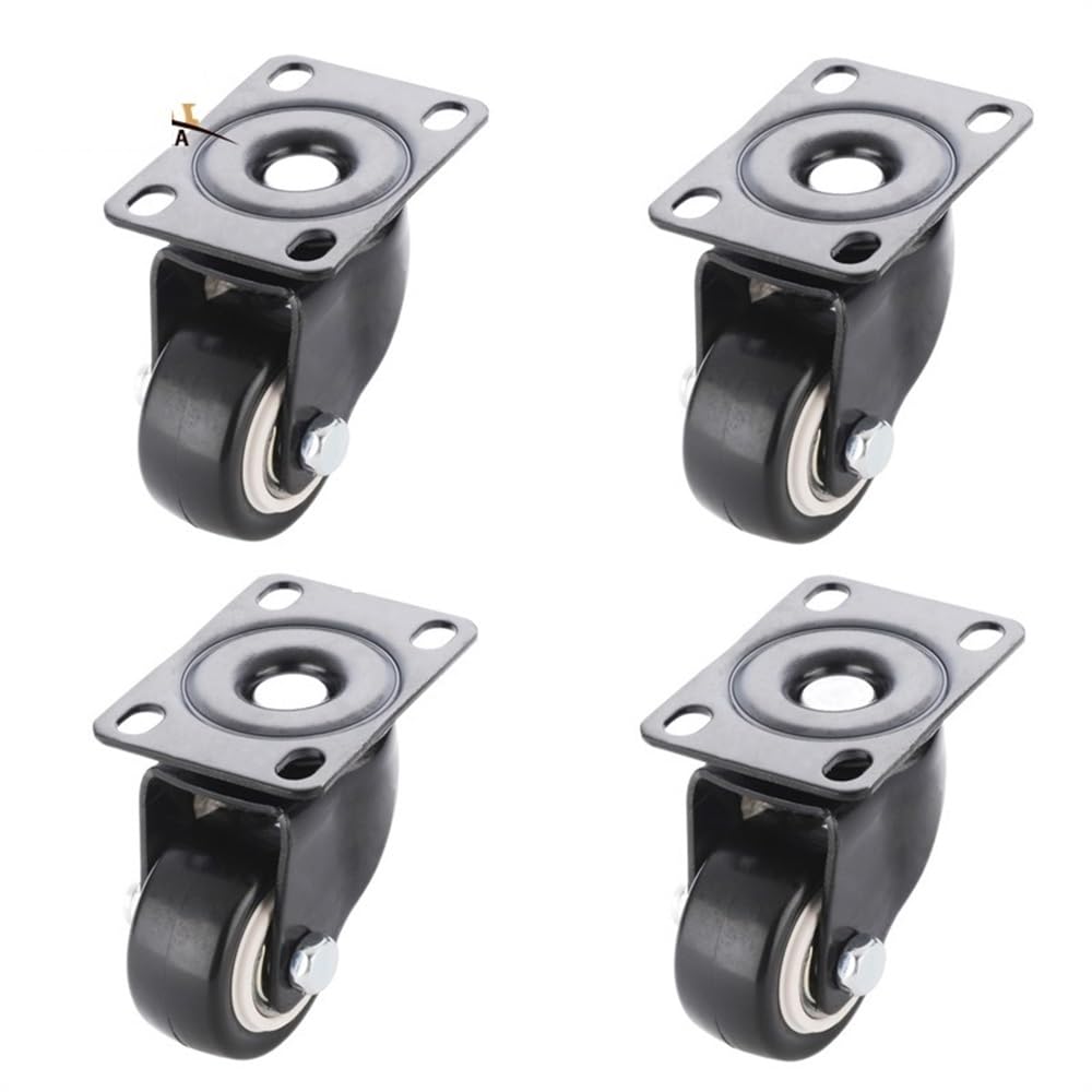 GYRAZXS 4-Pack Swivel Cs 1.5" (40mm) Furniture Wheels 200kg Load Capacity Heavy-Duty Trolley Rubber Protectors Ideal for Smooth Mobility and Stability