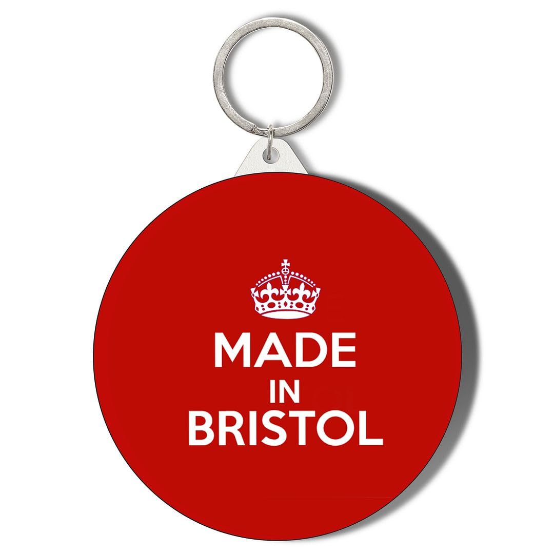 Gift Insanity White Made In Bristol 45Mm Short Chain Mirror Keyring