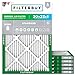FilterBuy 20x23x1 MERV 8 Pleated AC Furnace Air Filter, (Pack of 6 Filters), 20x23x1 - Silver