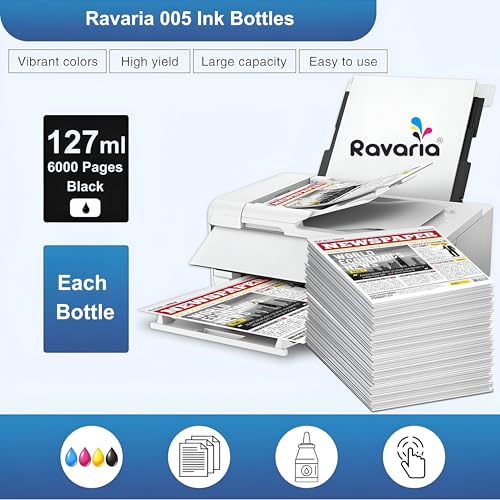 Image of 005 Black Ink for Epson M1050 M1100 M1120 M1140 M1170 M1180 M2050 M2110 M2120 M2140 M2170 M3140 M3170 M3180 (005 Black Ink 1 Pcs)