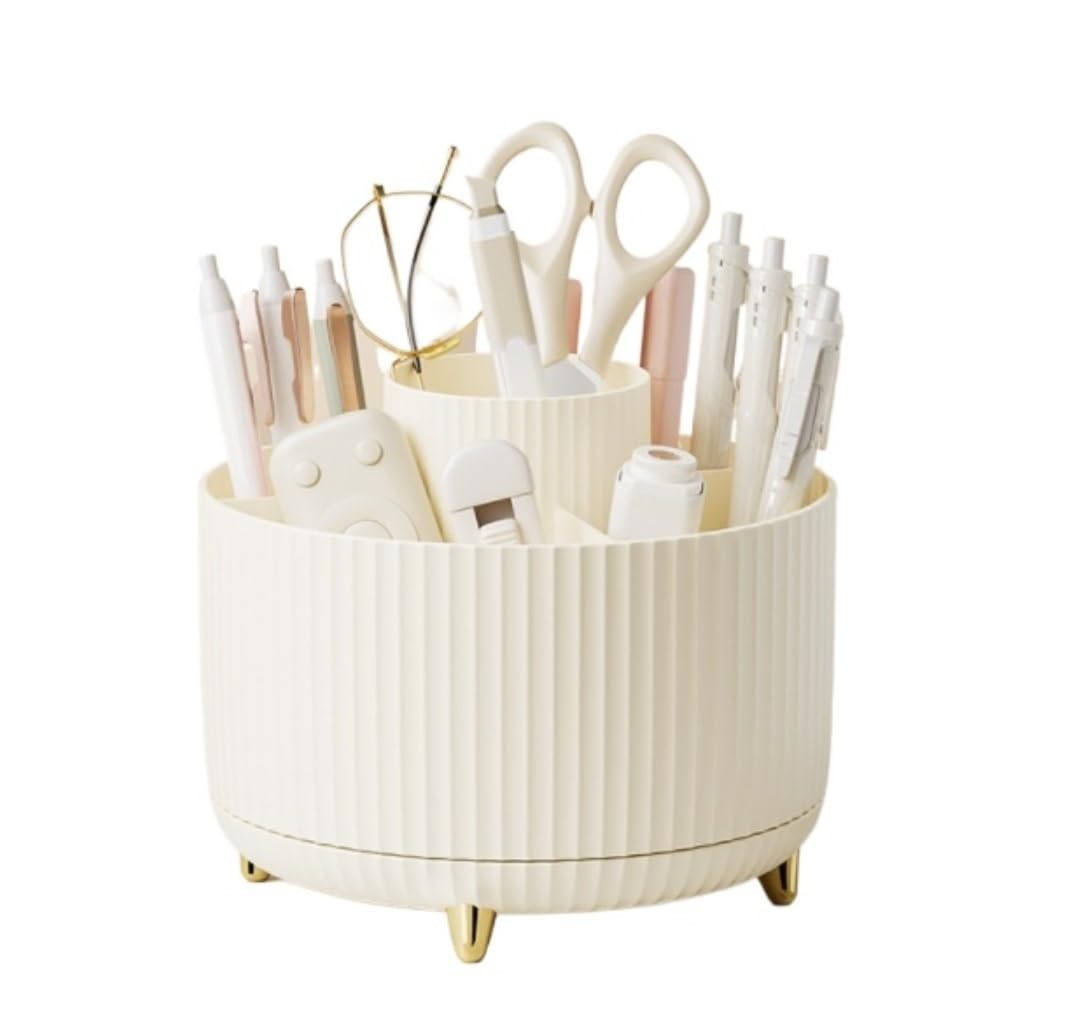 Organizer Scrivania Organizzatore Scrivania Portapenne per Matita da Scrivania Organizzatori E Accessori da Scrivania Rotanti A 360° Portapenne da Scrivania (Color : B, Size : 15 * 12.5cm)