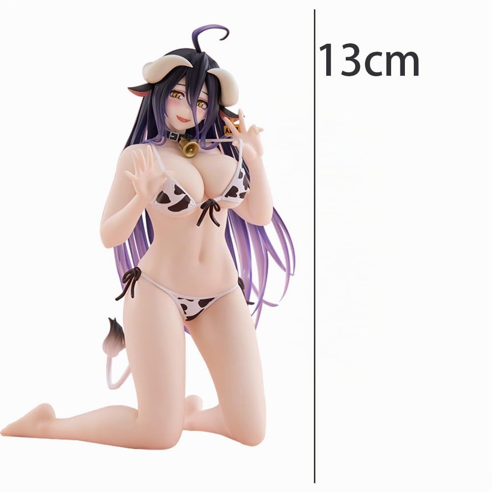 DEXSHUN 2 pezzi Albedo & Shalltear Bloodfallen Anime, costume da bagno da ragazza modellino in PVC modello statua decorazione da collezione regalo per fan degli anime