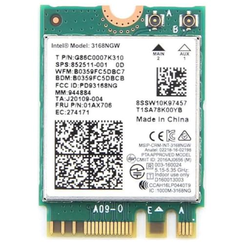Image of Legacy M.2 Wi-Fi Adapter for Intel 3168 Wireless-AC | 433Mbps WiFi with Bluetooth 4.2 | 2.4GHz & 5GHz Network Card | Works with Intel, AMD, Linux & Windows | 3168NGW Wireless Adapter
