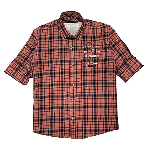 Image of CAVIO Boys Checkered Casual Blue Regular Fit Shirt | Pack of 1 | I545402-P