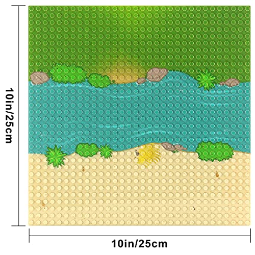 Feleph Grünland-Fluss Bauplatte Gerade Straße Grundplatte Backsteinbau 10 x 10 Zoll / 32 x 32 Bolzen Grundplatte für… – Bild 3