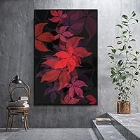 SIGNWIN Framed Canvas Wall Art Colorful Leaves Canvas Prints Home Artwork Decoration for Living Room,Bedroom - 16