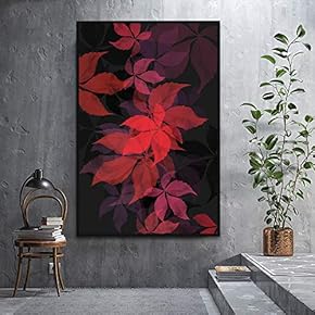 SIGNWIN Framed Canvas Wall Art Colorful Leaves Canvas...