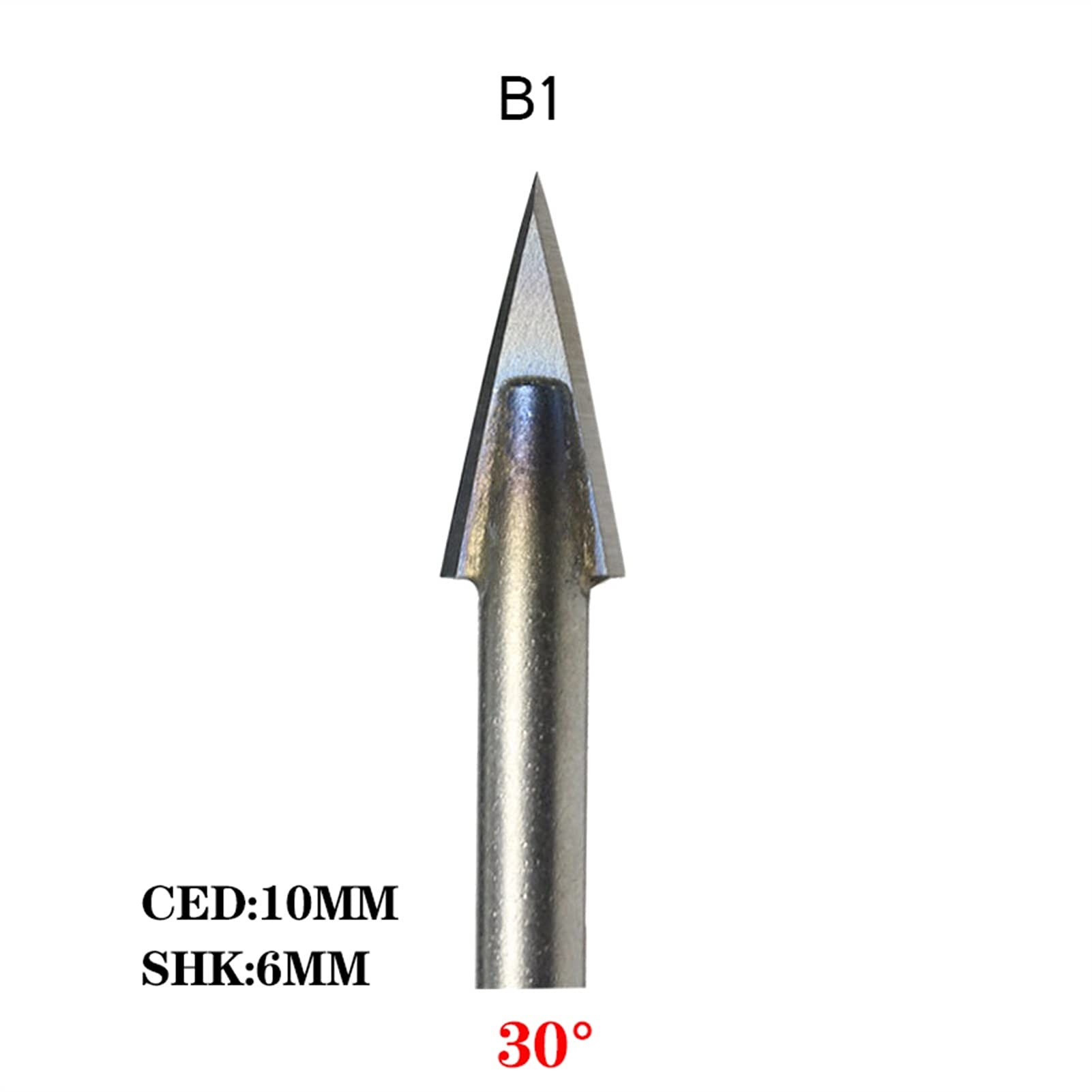 DINGGUANGHE-CUP Alloy Router Bit CNC Engraving Cutter Stone Carving Milling Cutter Tools Steel (Cutting Edge Length : B1)