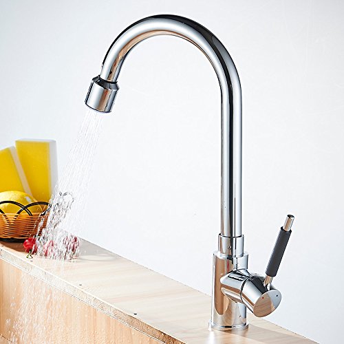 Robinet de cuisine design en grue surélevée avec commande à levier unique
