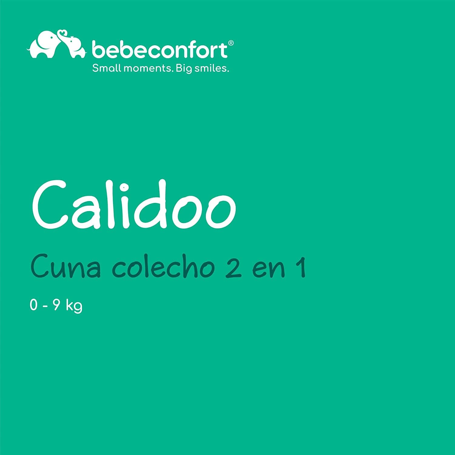 Bebeconfort Calidoo, Cuna Bebé y Moisés 2 en 1, 0-6 Meses (0-9 kg), Cuna Colecho Bebé Reclinable, 5 Alturas, Colchón Grande, Laterales de Malla, Lateral Deslizable de Fácil Plegado, Grey Mist