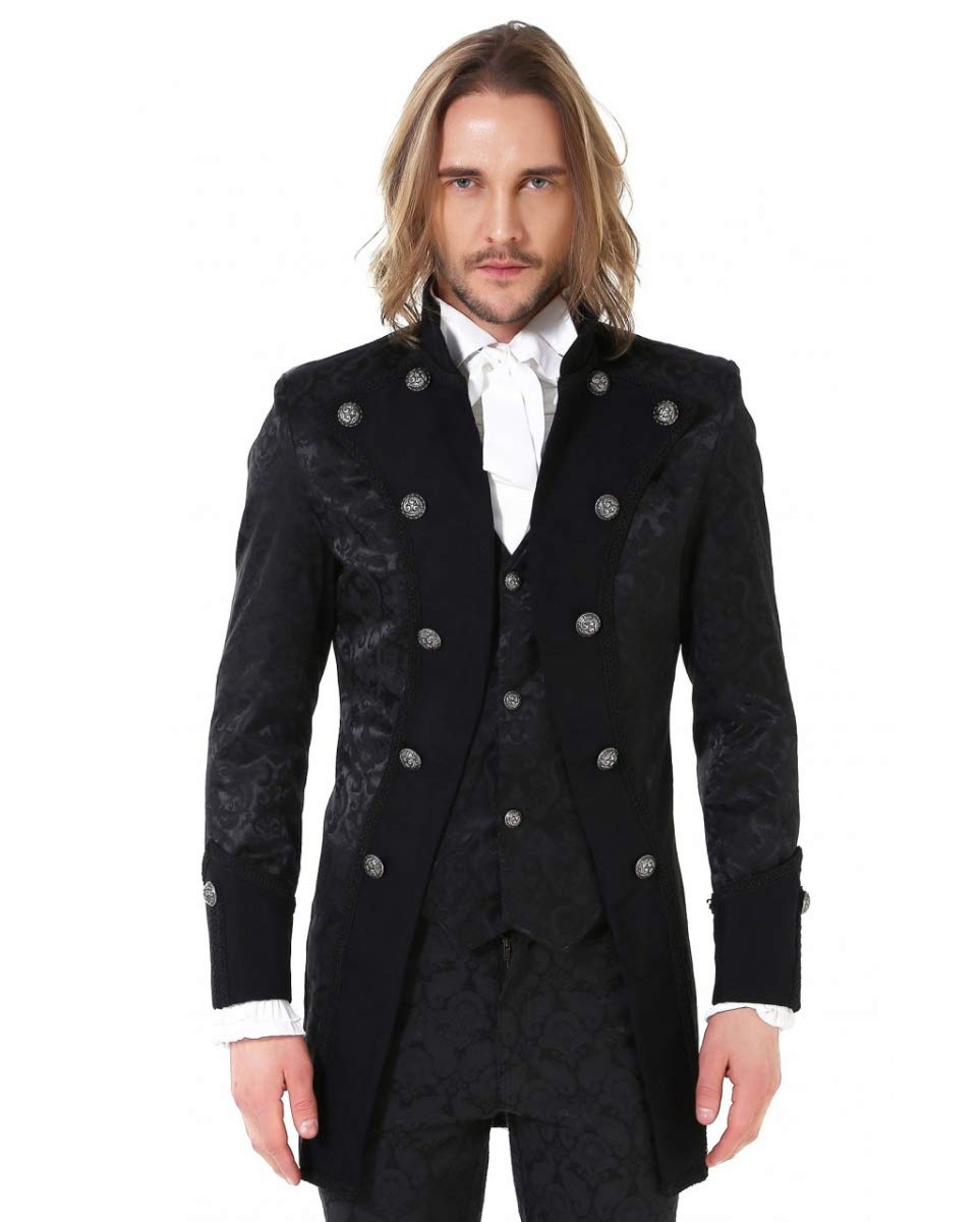 Horror-Shop Steampunk Uomo Aristocratico Steampunk Cappotto Nero XL